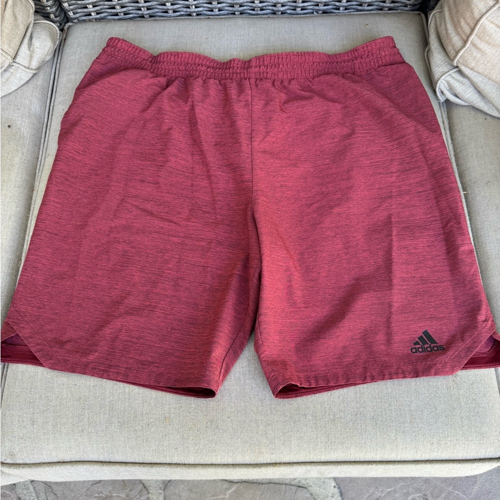 Adidas, Rust Heather,, Athletic Shorts, Size XL